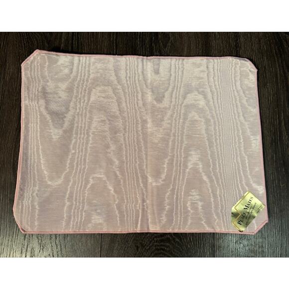 Vintage New Pink‎ Textured Cotton Place Mates Set of 4 - Picture 1 of 6